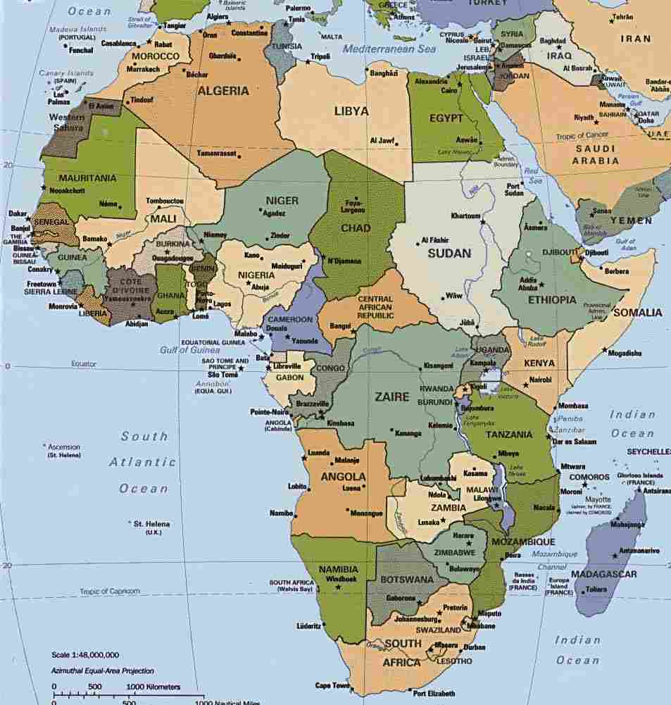 africa continent map