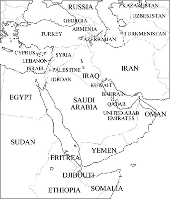 middle east outline maps - Middle East Maps - Map Pictures