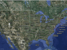 satellite map of united states