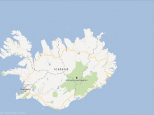 satellite map of iceland