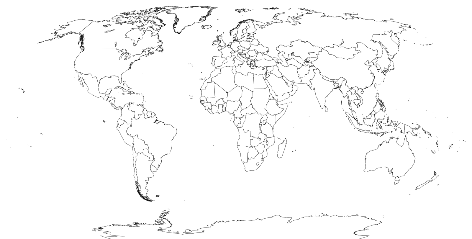 Free Pdf World Maps A4 Size World Map Outline World Map Outline World 