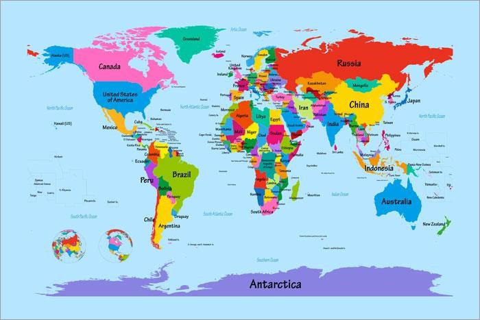 Printable World Map For Kids world map kids printable