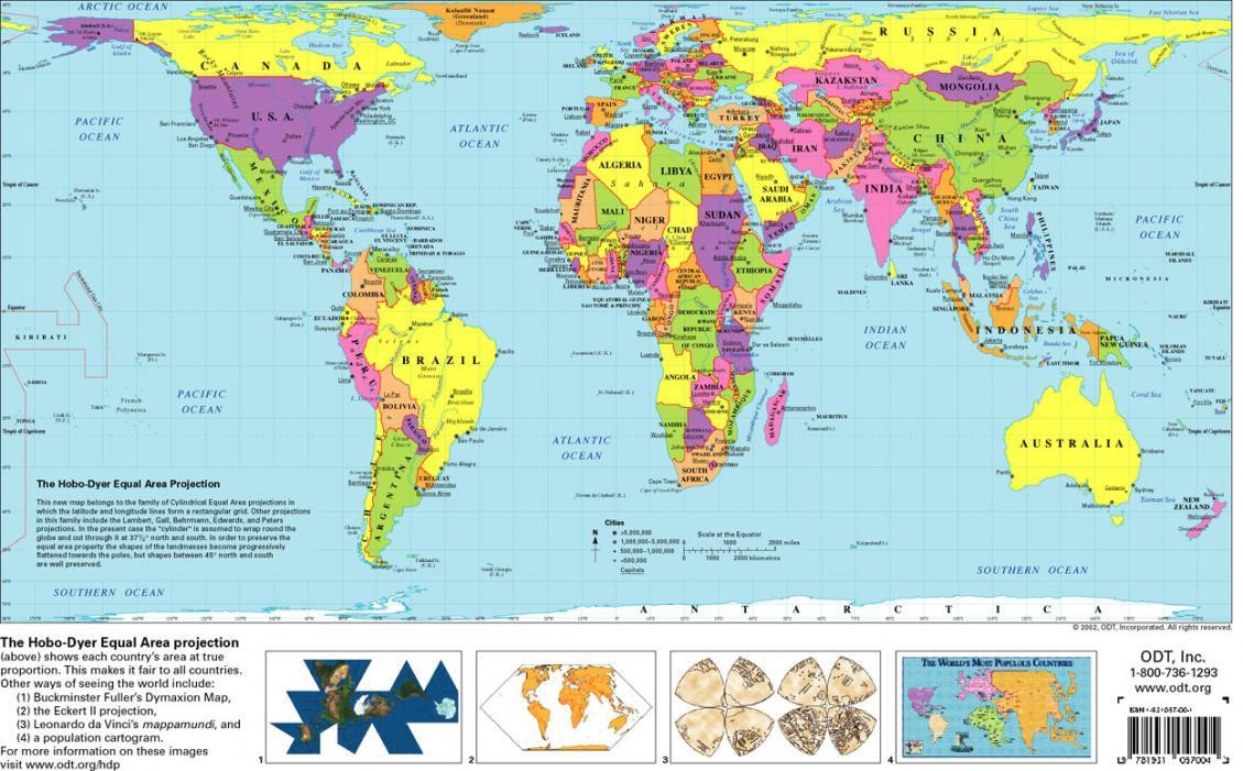 Free Printable Map Of The World With Countries