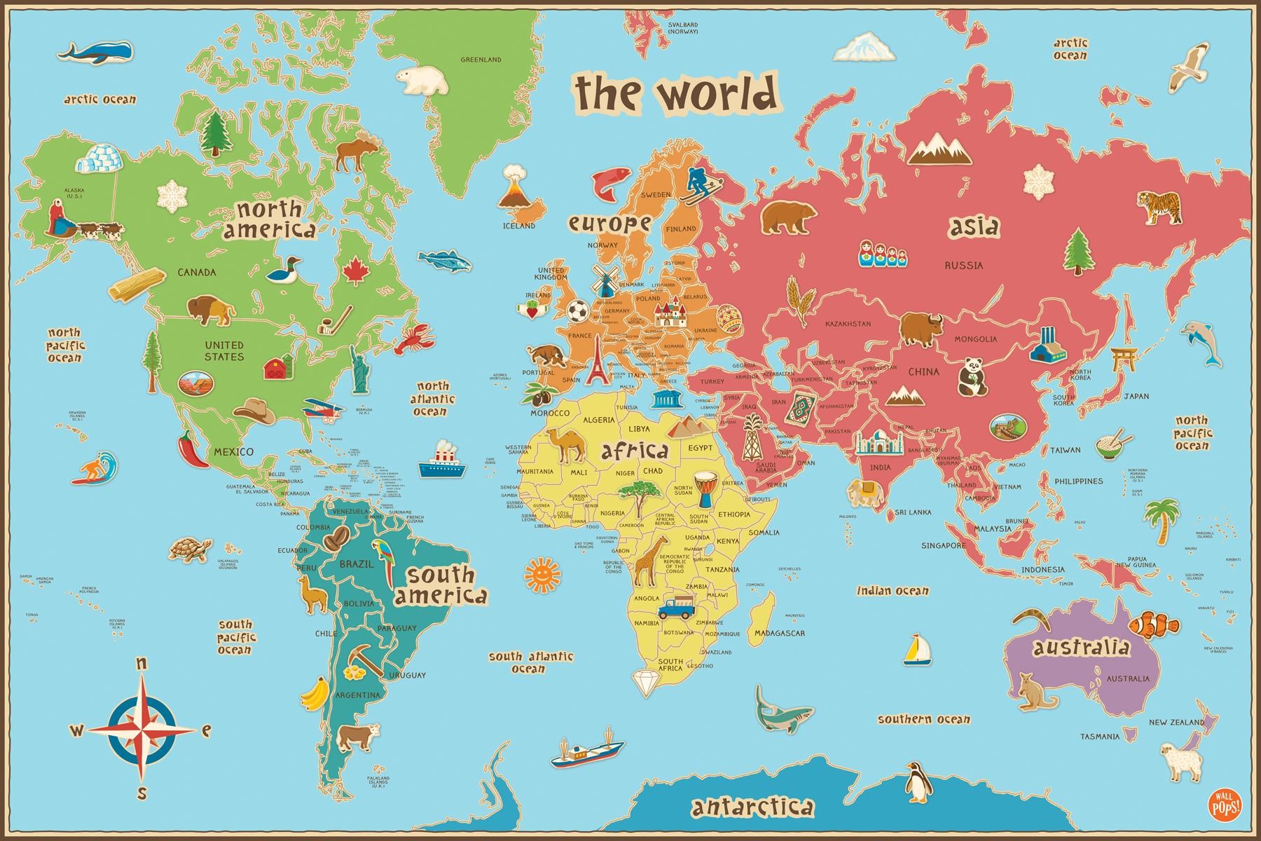 printable world map