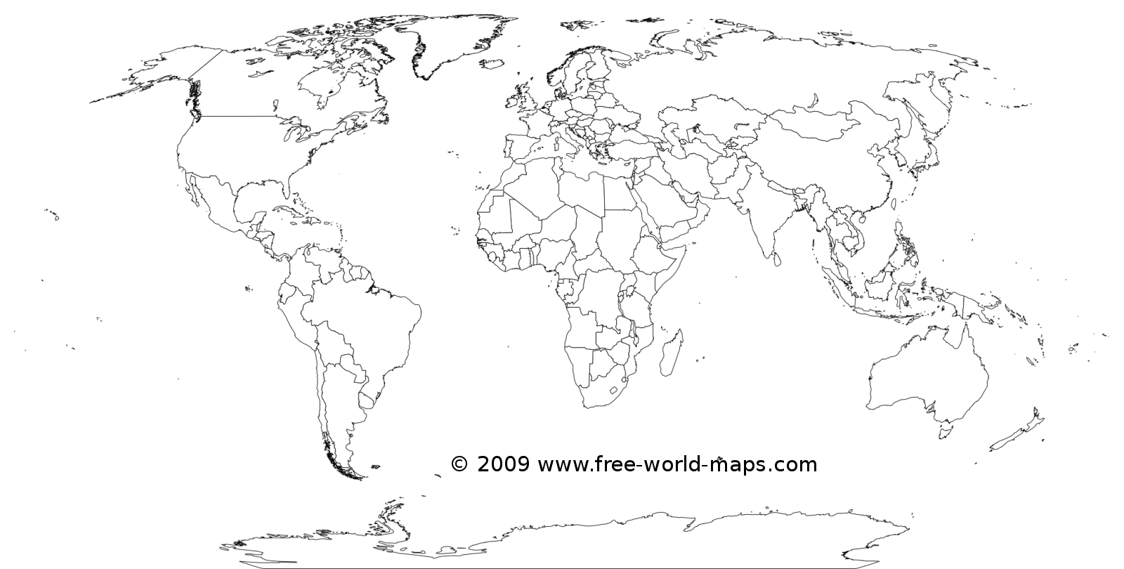 Printable White Transparent Political Blank World Map C3 Thumb 