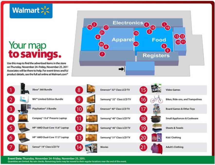 walmart black friday map