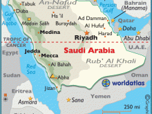 map of saudi arabia